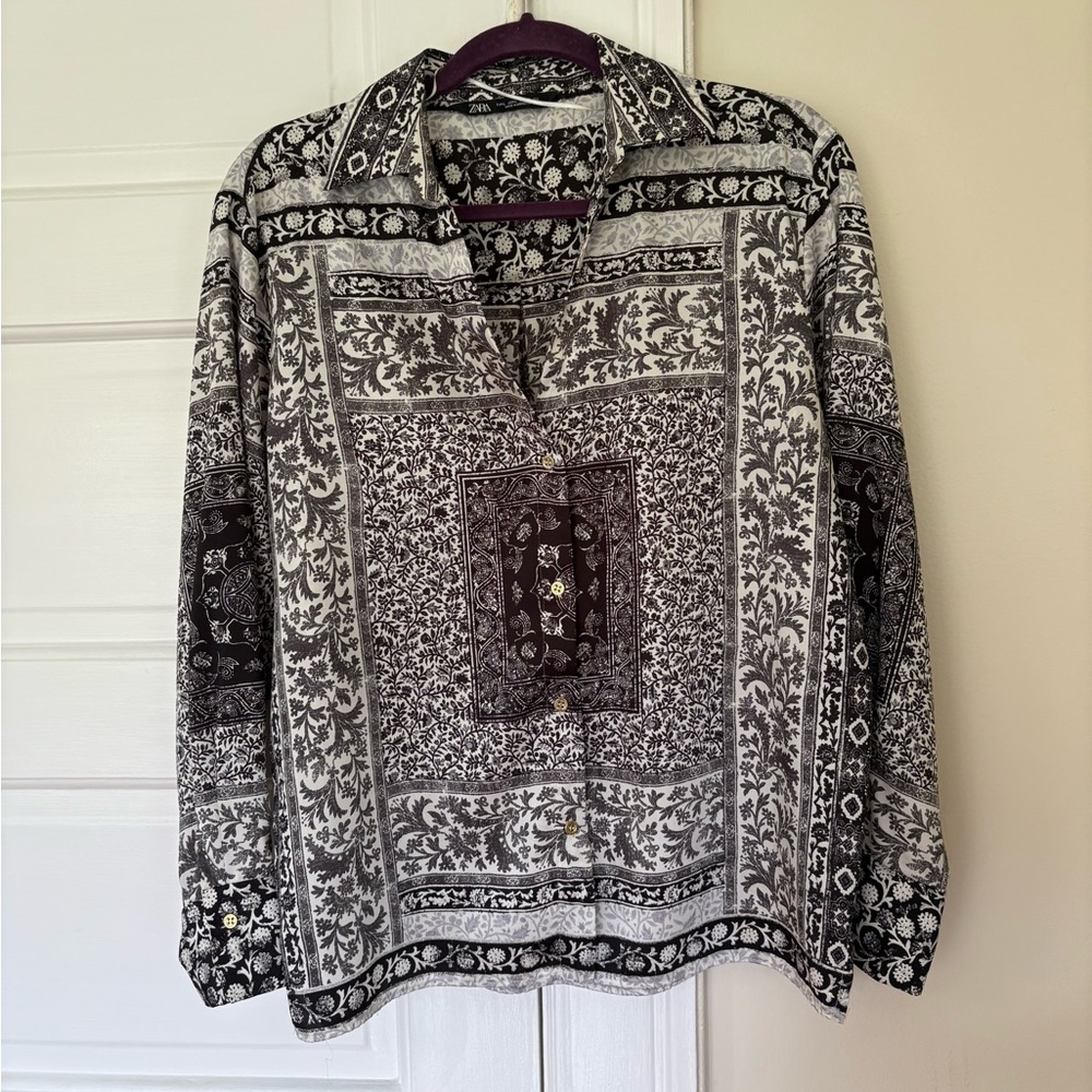 Zara button up blouse